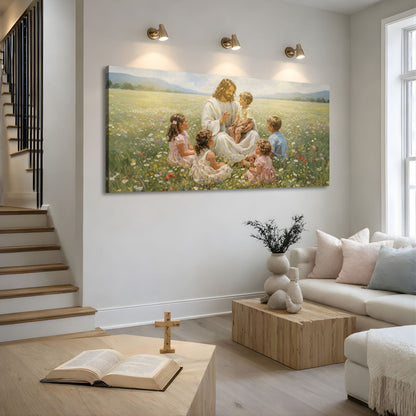Jesus And The Children Faith Wall Art