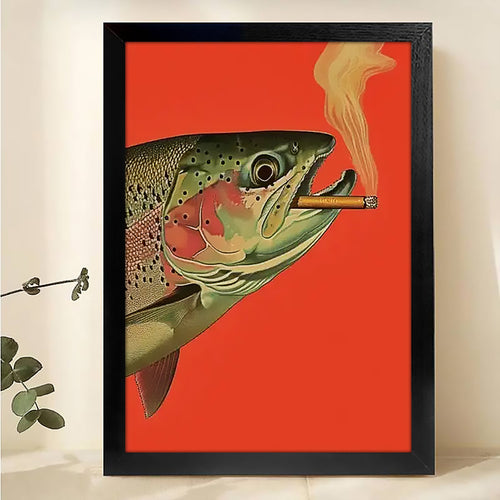 W0040 Natural Wood Canvas – Abstract Art | Perfect for Living Room & Office