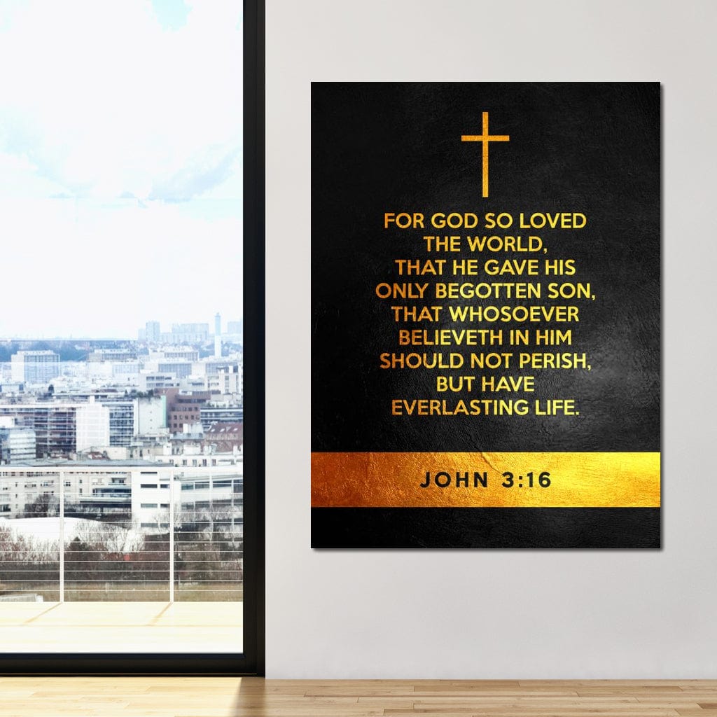 John 3:16 Canvas Wall Art