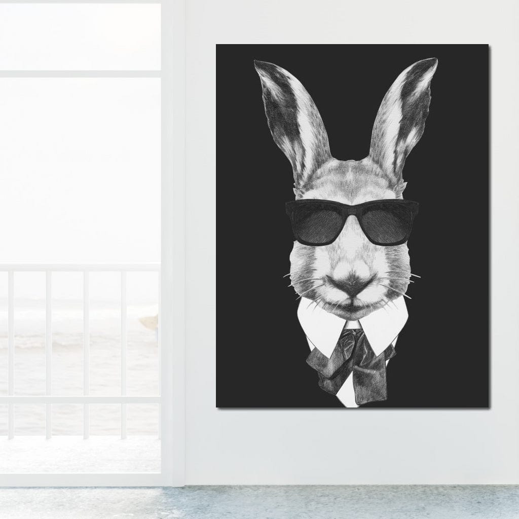 Dressed Up Rabbit Canvas Wall Art