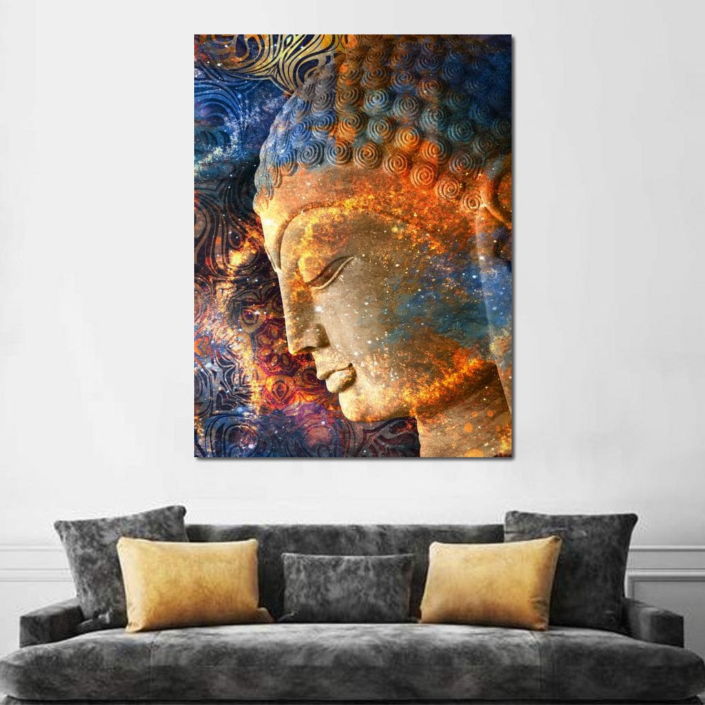Buddha's Profile Canvas Wall Art