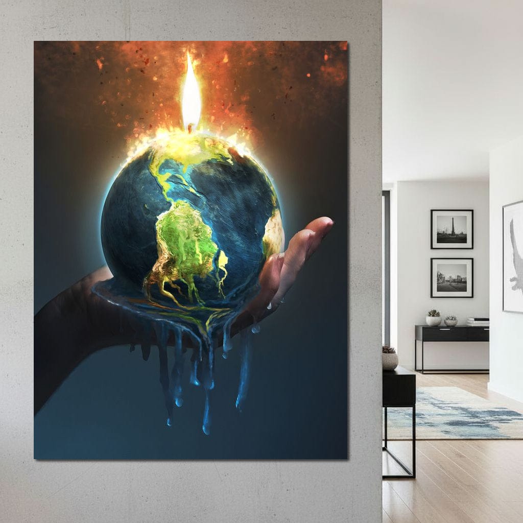 Holding the Earth Canvas Wall Art