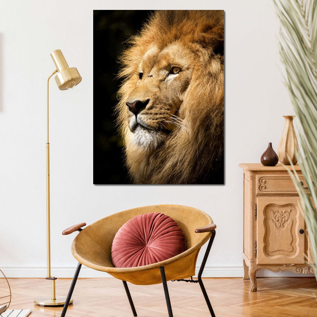 Lion View Canvas Wall Art
