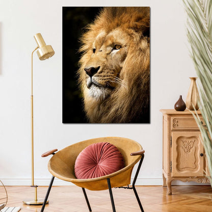 Lion View Canvas Wall Art