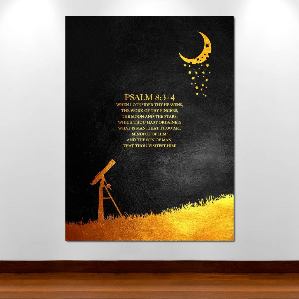 Psalm 8:1-4 Canvas Wall Art