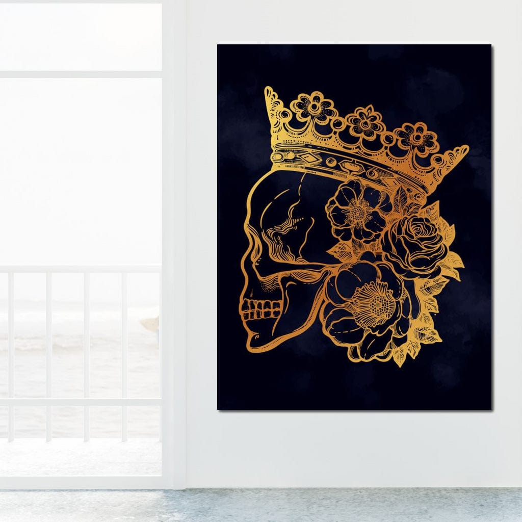 Skull Crown Canvas Wall Art
