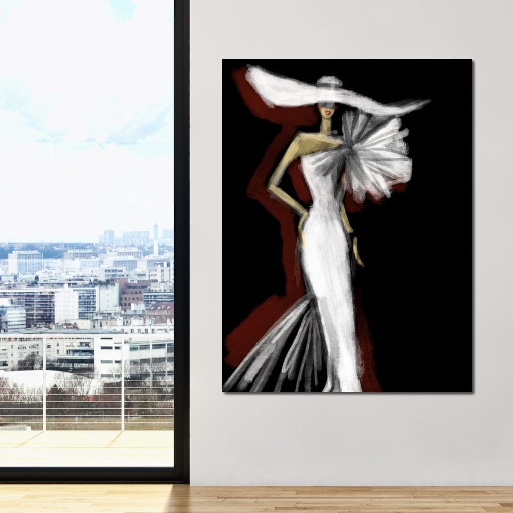 The White Dress Canvas Wall Art