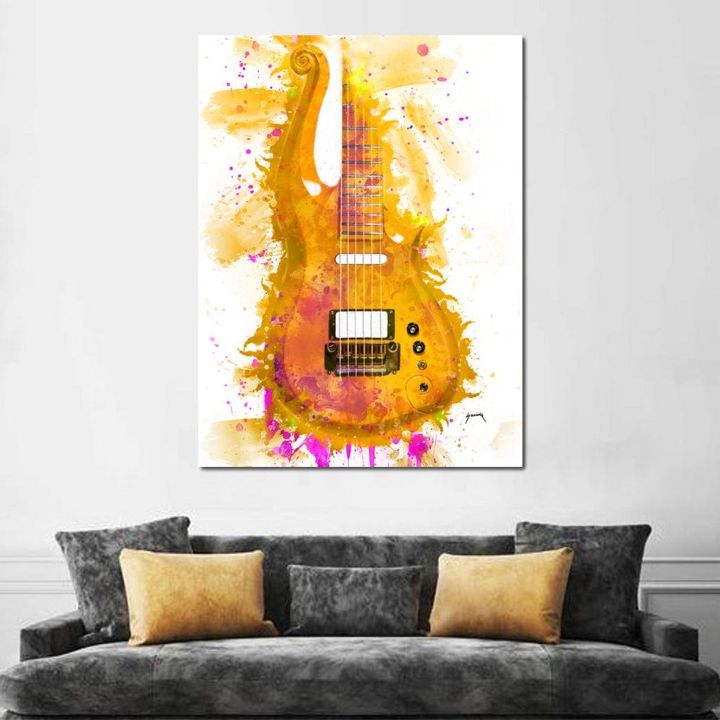 Prince's Guitar Canvas Wall Art