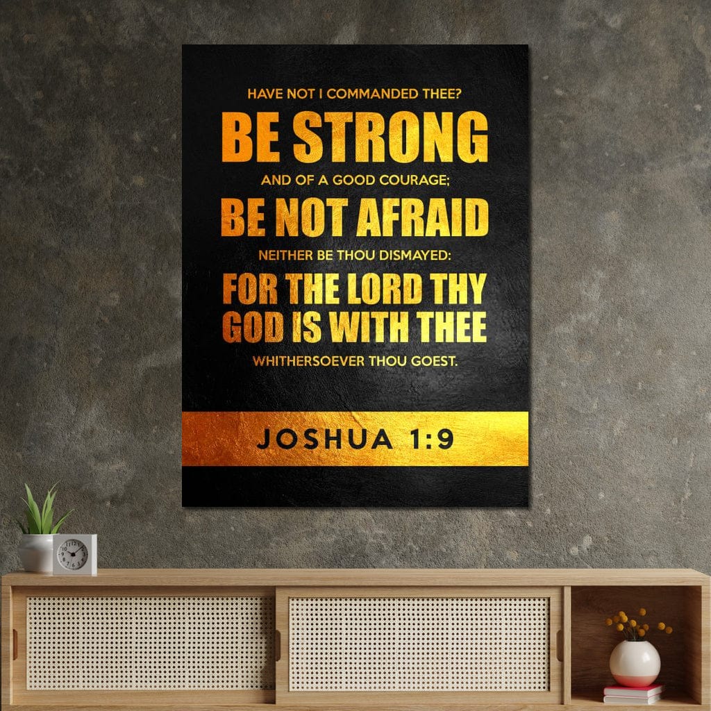 Joshua 1:9 Canvas Wall Art