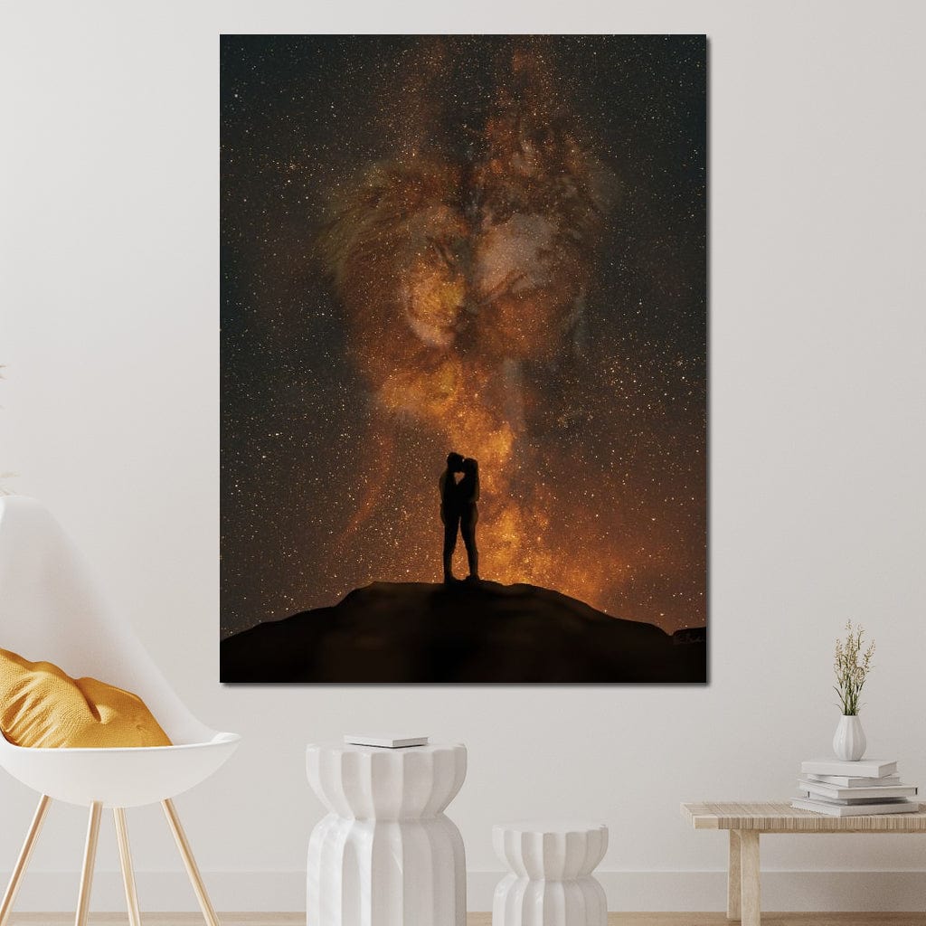 Her Lion, His Wolf - KitConcepts Canvas Wall Art
