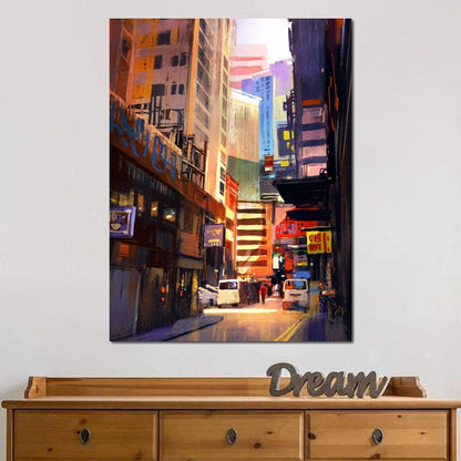 Hemererae Market Canvas Wall Art