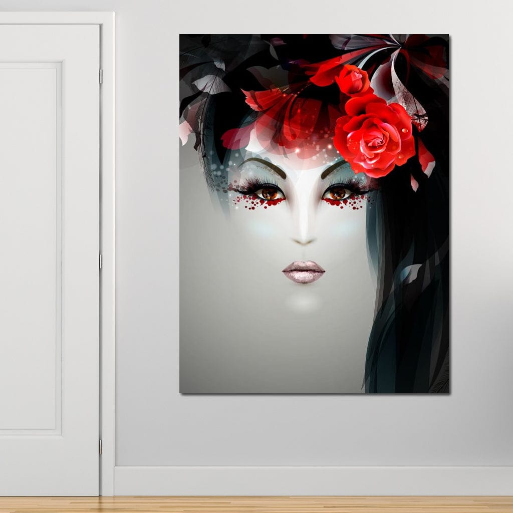 Geisha Portrait Canvas Wall Art