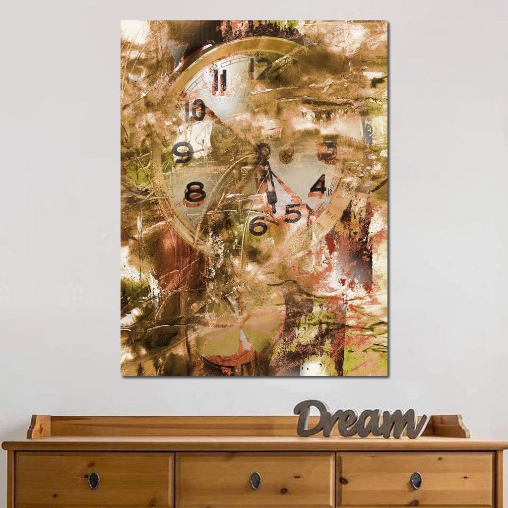 Psychedelic Clock Canvas Wall Art