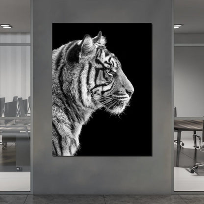 Black and White Sumatran Tiger Canvas Wall Art