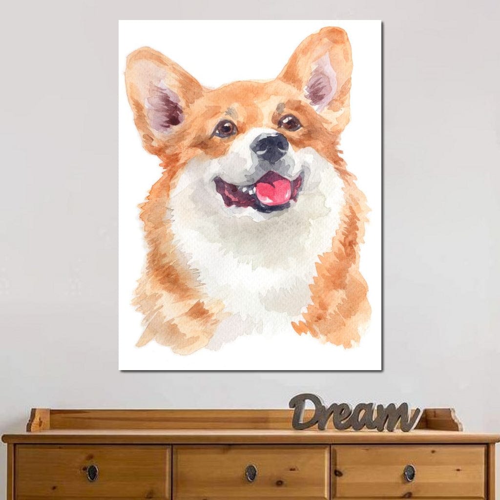 Welsh Corgi Canvas Wall Art