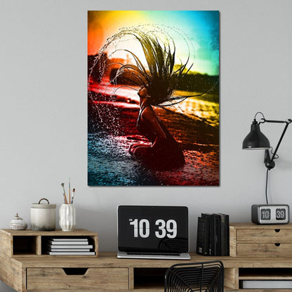 Neon Summer Days Canvas Wall Art