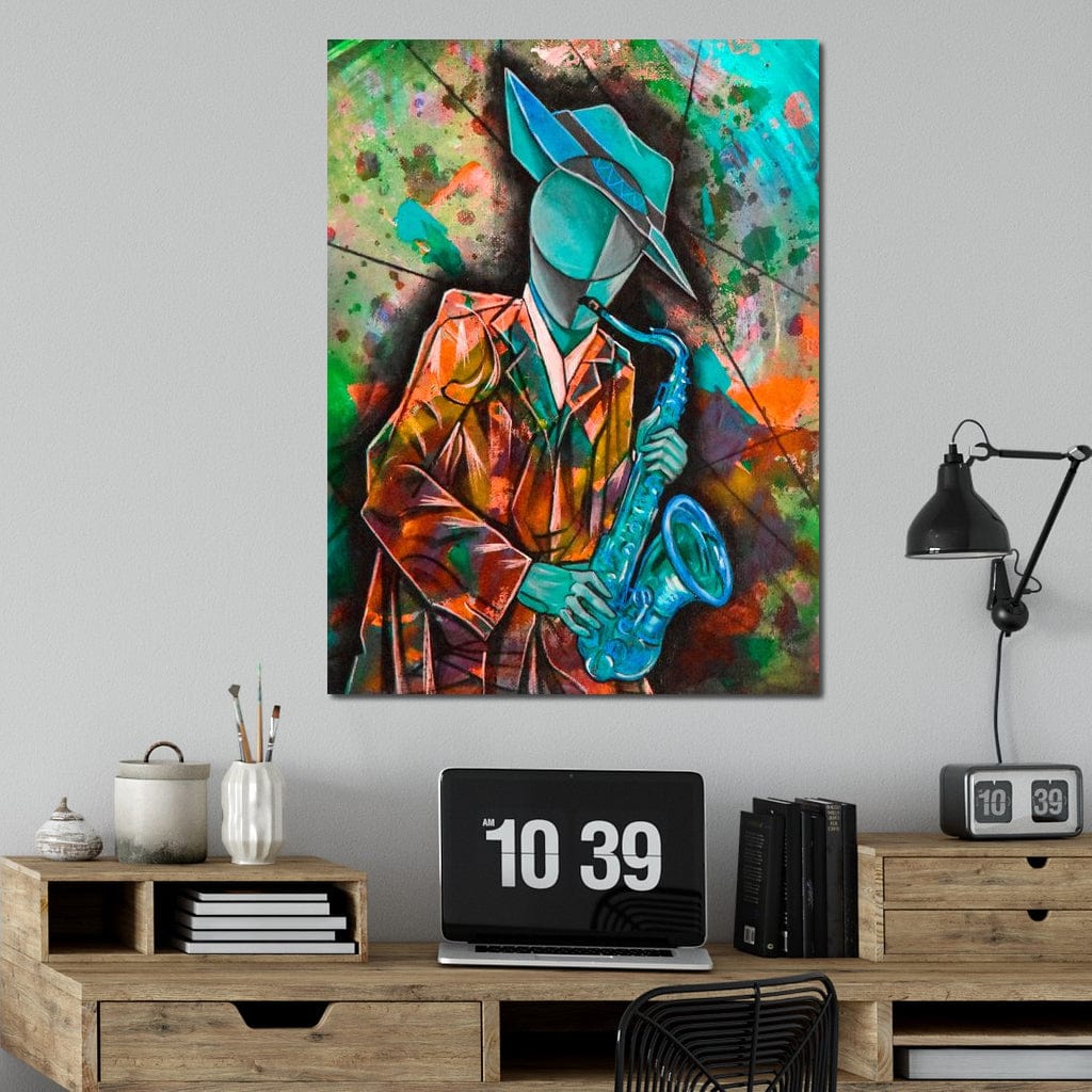 Soul Jazz Player Canvas Wall Art