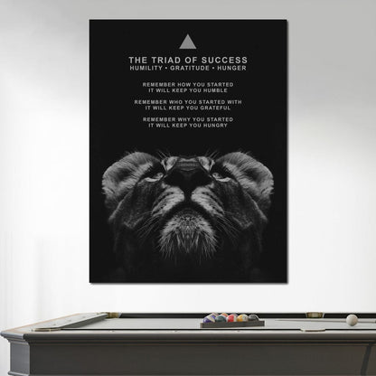 The Triad of Success Canvas Wall Art