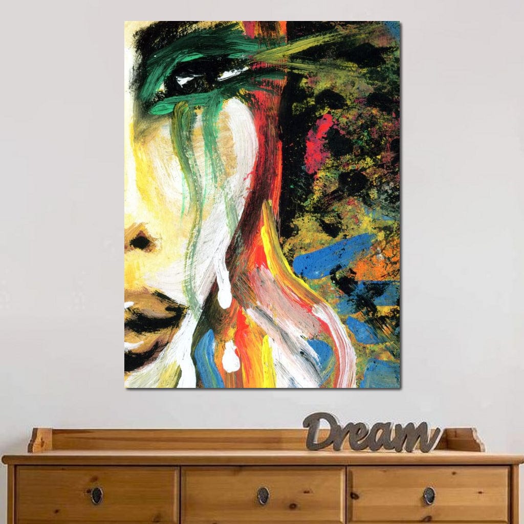 Emotional Lady Canvas Wall Art