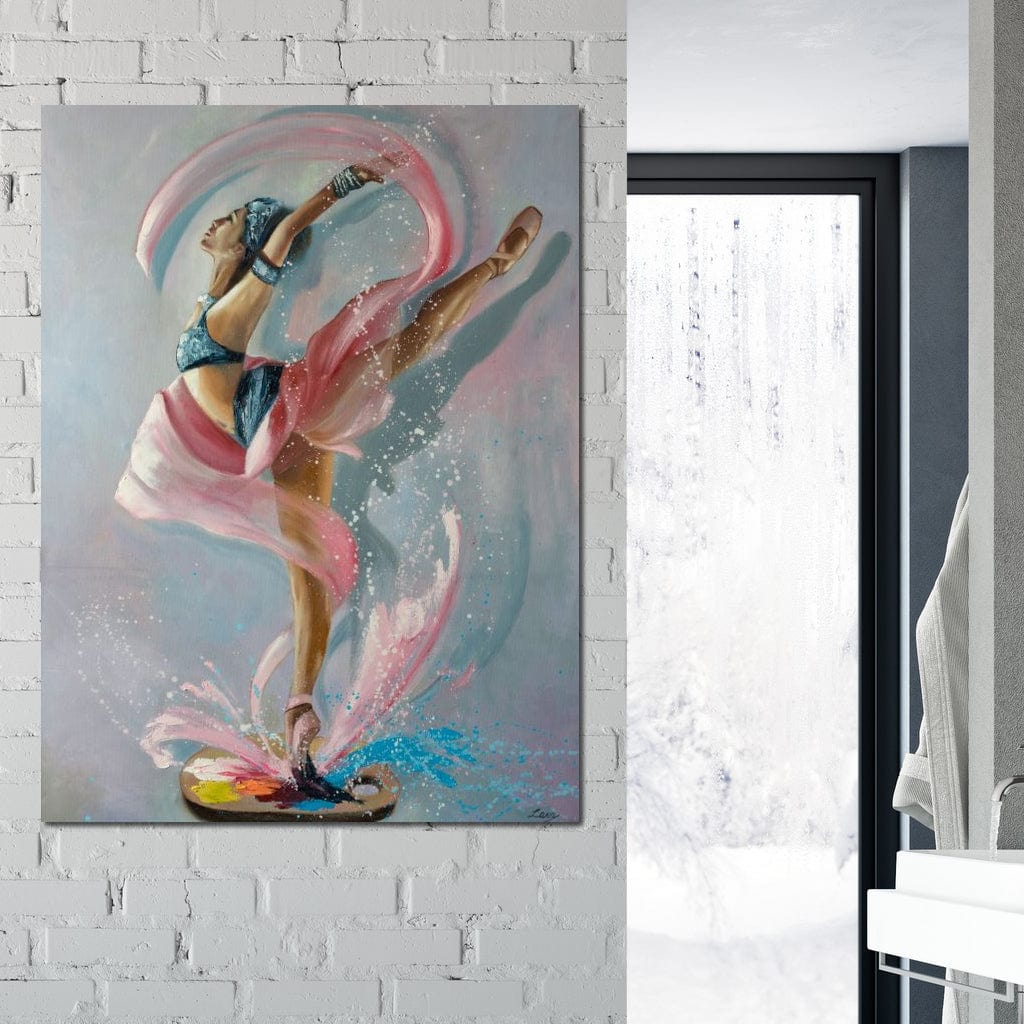 Ballet Dancer Artist Palette Canvas Wall Art