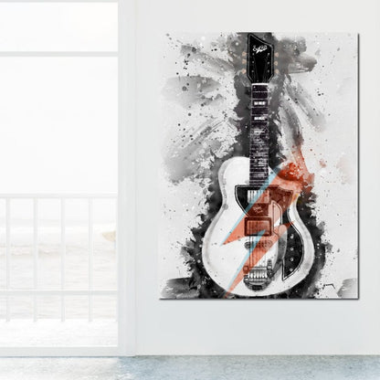 David Bowie's Guitar Canvas Wall Art