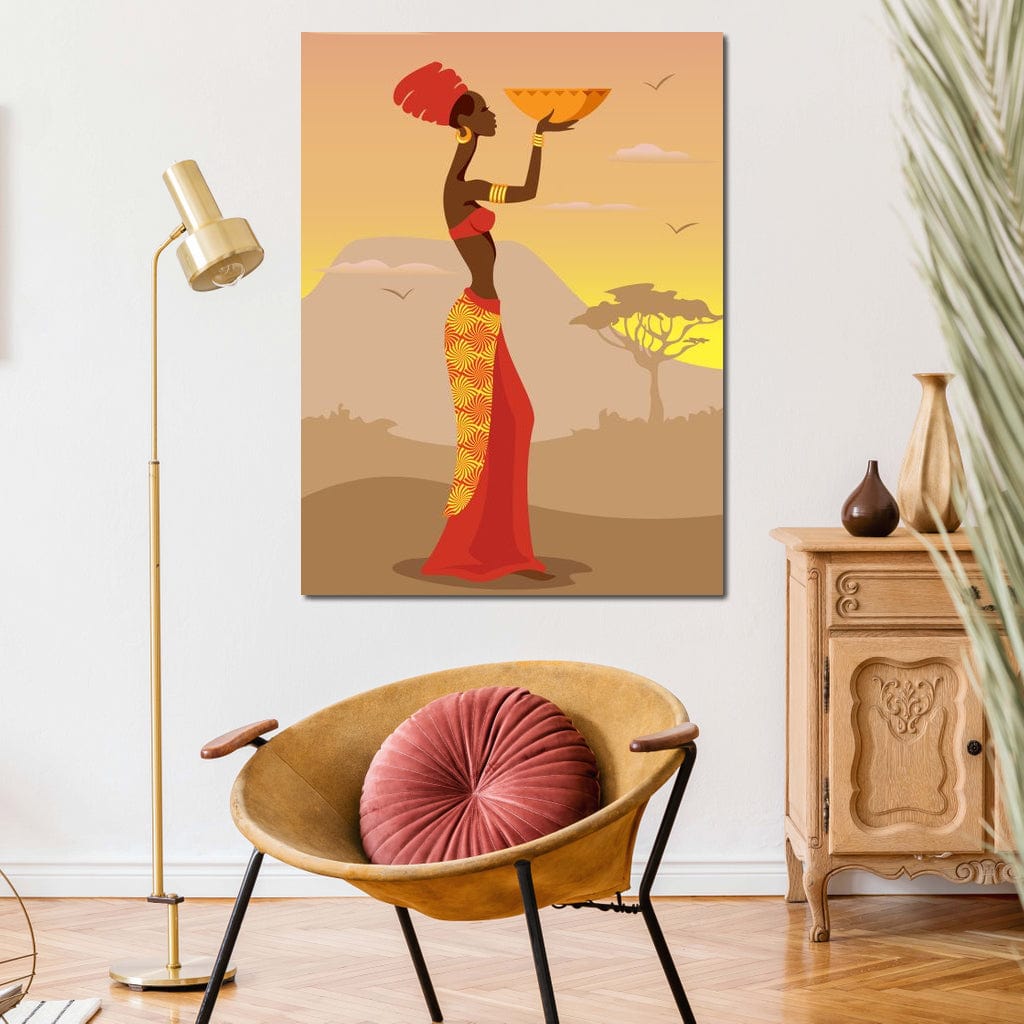 African Offering Canvas Wall Art