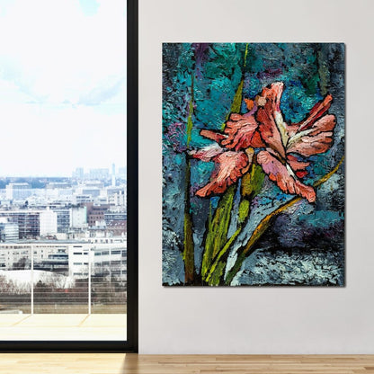 Red Iris Canvas Wall Art