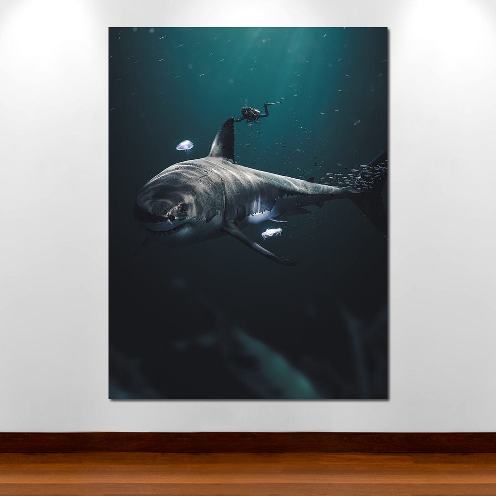 Megalodon Canvas Wall Art
