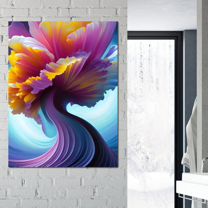 Flower Splash Art Canvas Wall Art