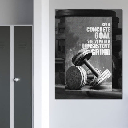 Concrete Goal Consistent Grind Canvas Wall Art