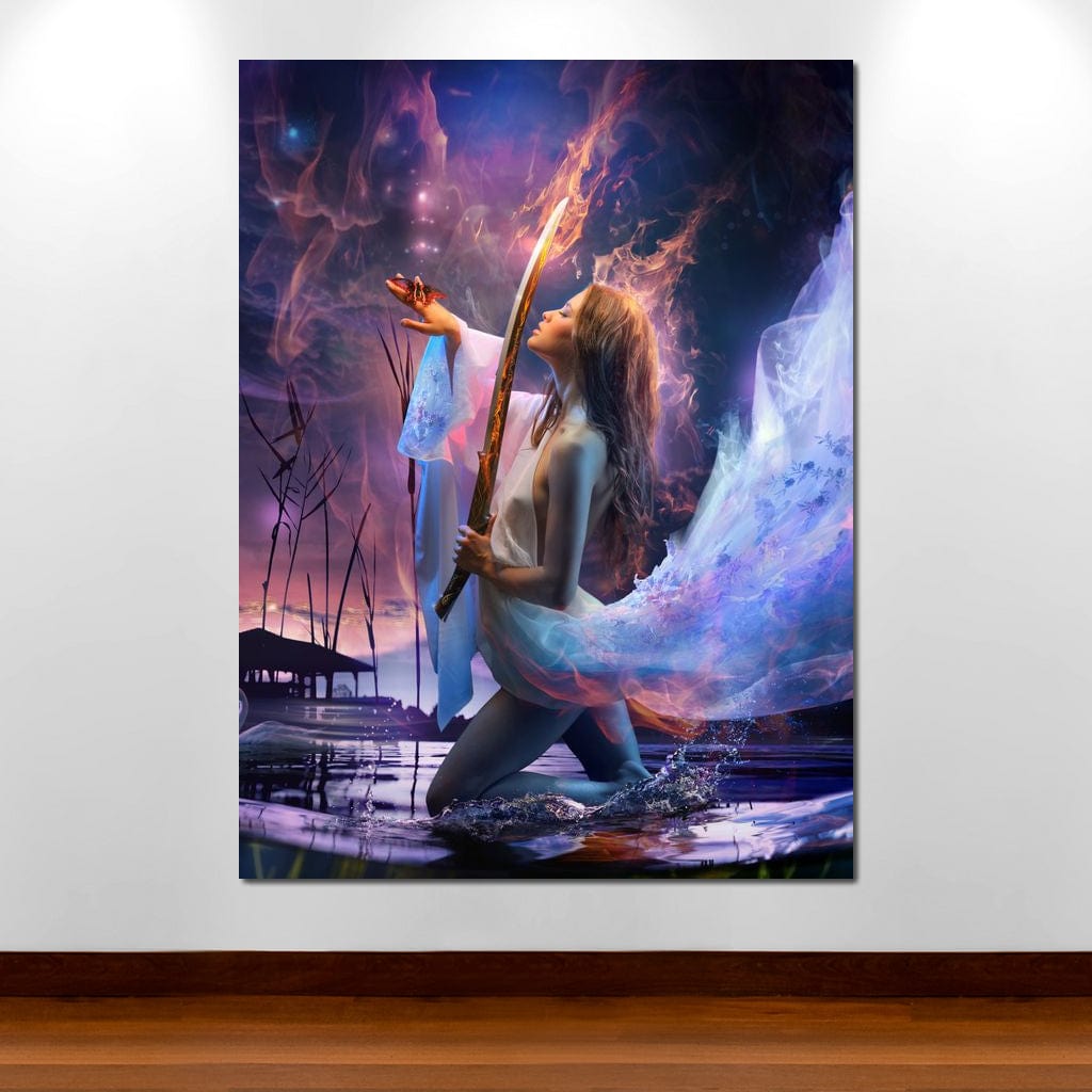 Fire Sword Canvas Wall Art