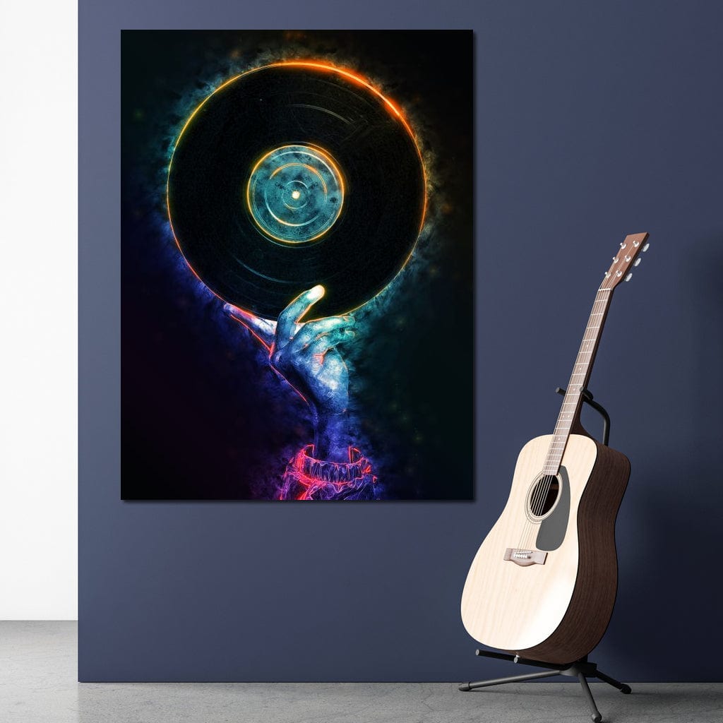 Neon Vinyl Canvas Wall Art