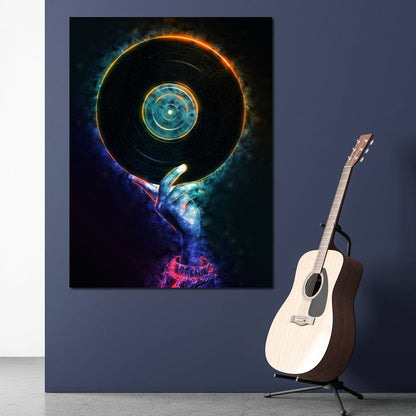 Neon Vinyl Canvas Wall Art