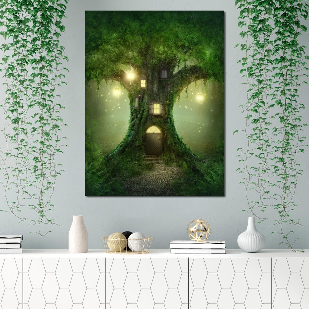 Magical Tree House Canvas Wall Art