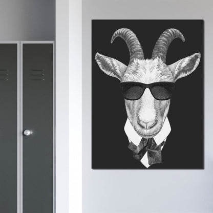 Dressed Up Goat Canvas Wall Art