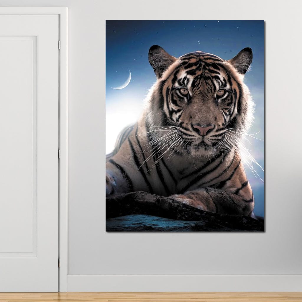 Tiger Moon Canvas Wall Art