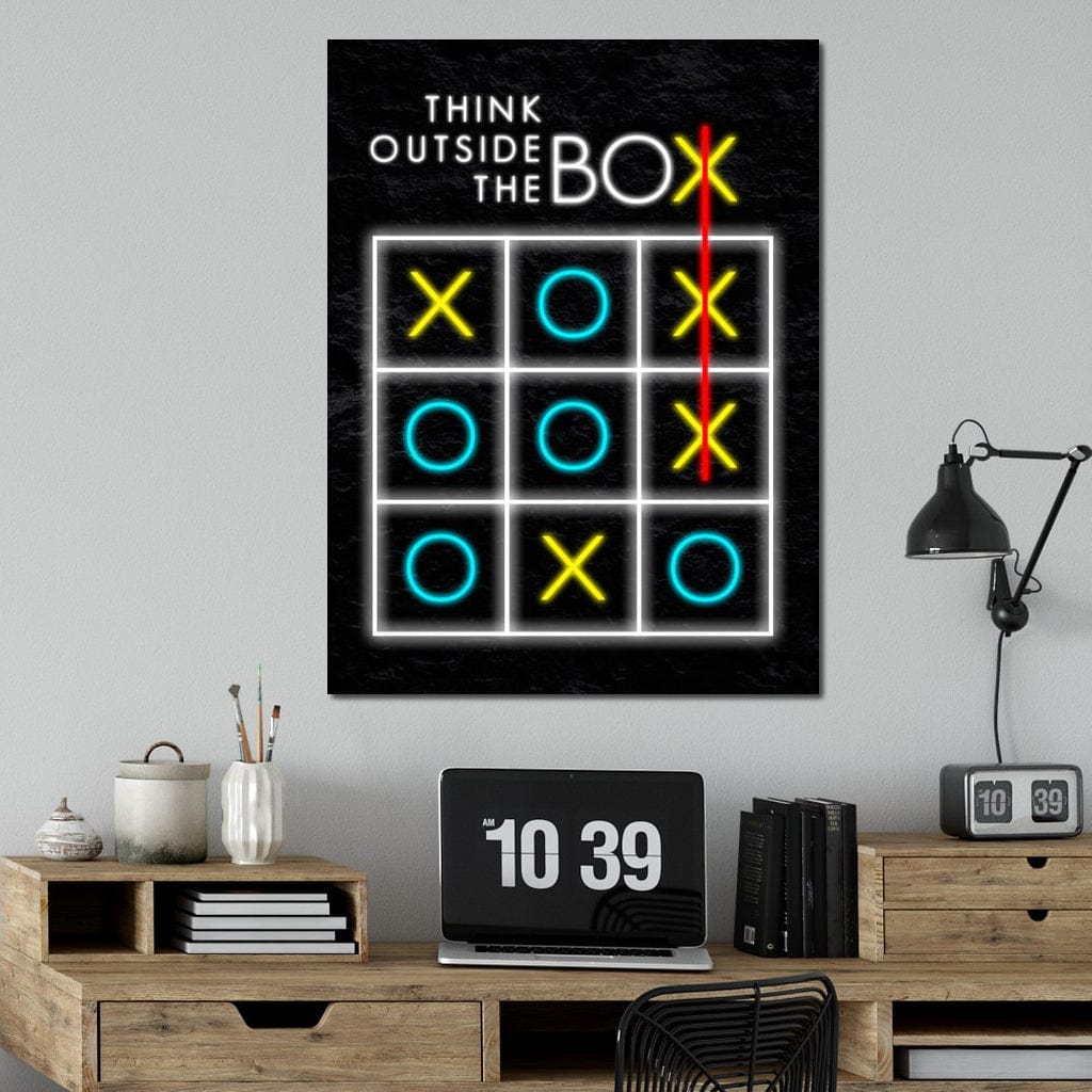 Think Outside The Box Canvas Wall Art