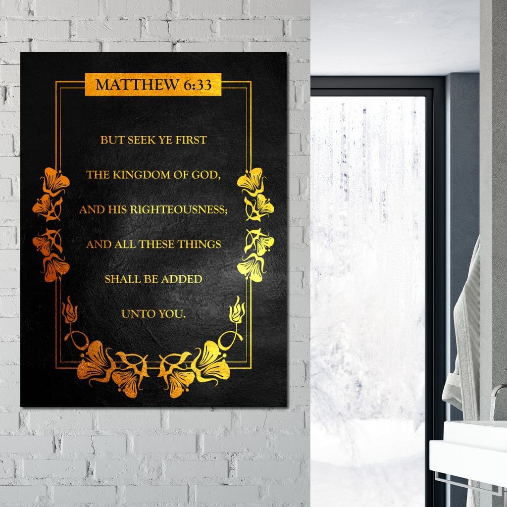 Matthew 6:33 Canvas Wall Art
