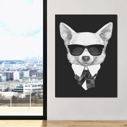 Dressed Up Chihuahua Canvas Wall Art
