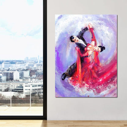 Ballroom Dancers Canvas Wall Art