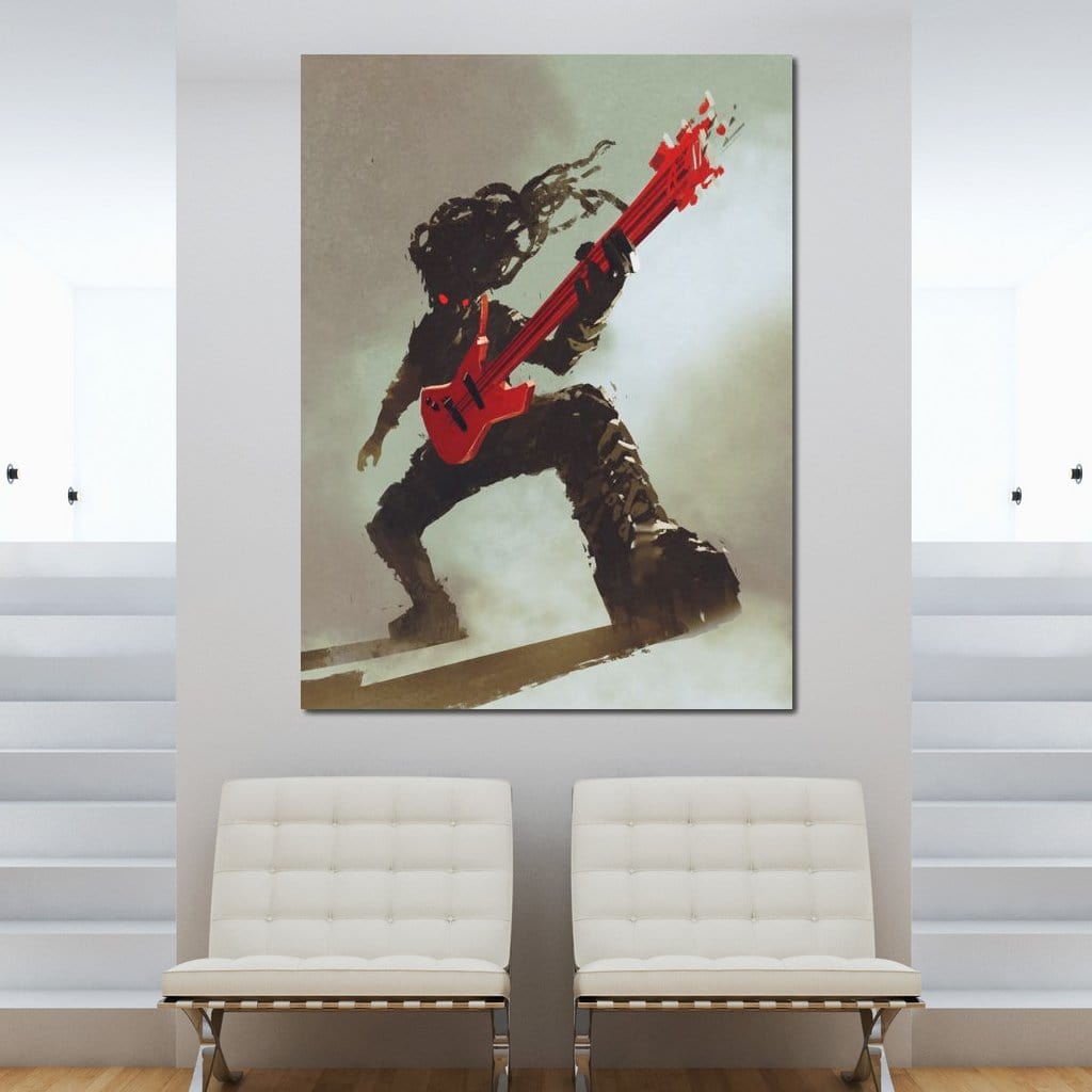 Rocker Monster Canvas Wall Art
