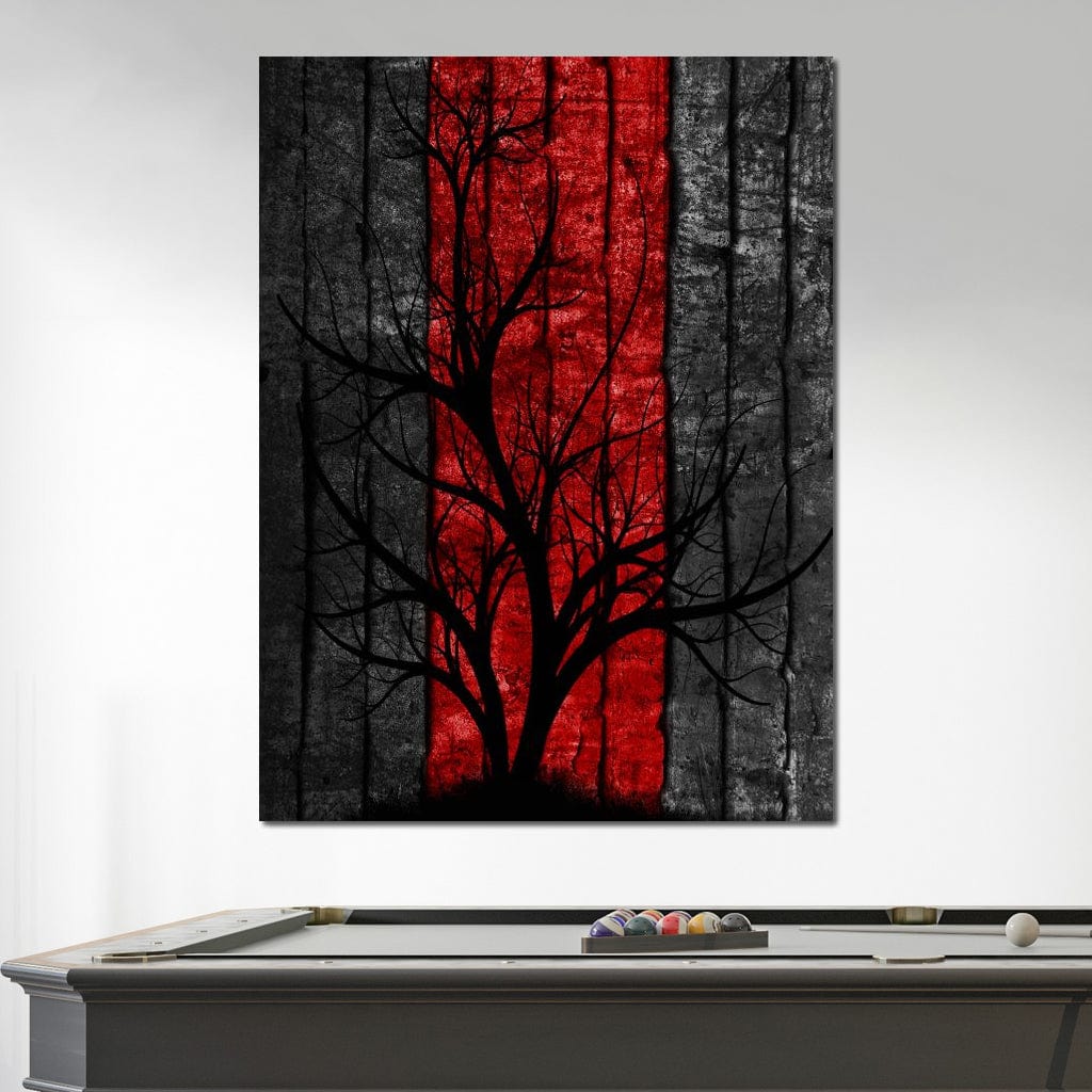 Silhouette Tree Canvas Wall Art