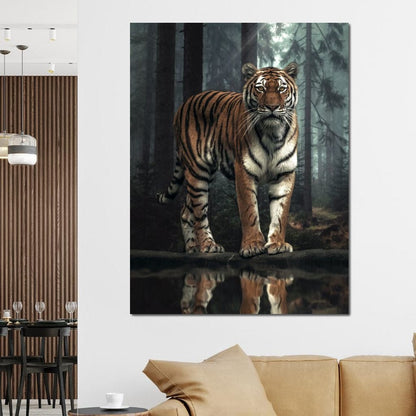 Tiger Reflection Canvas Wall Art