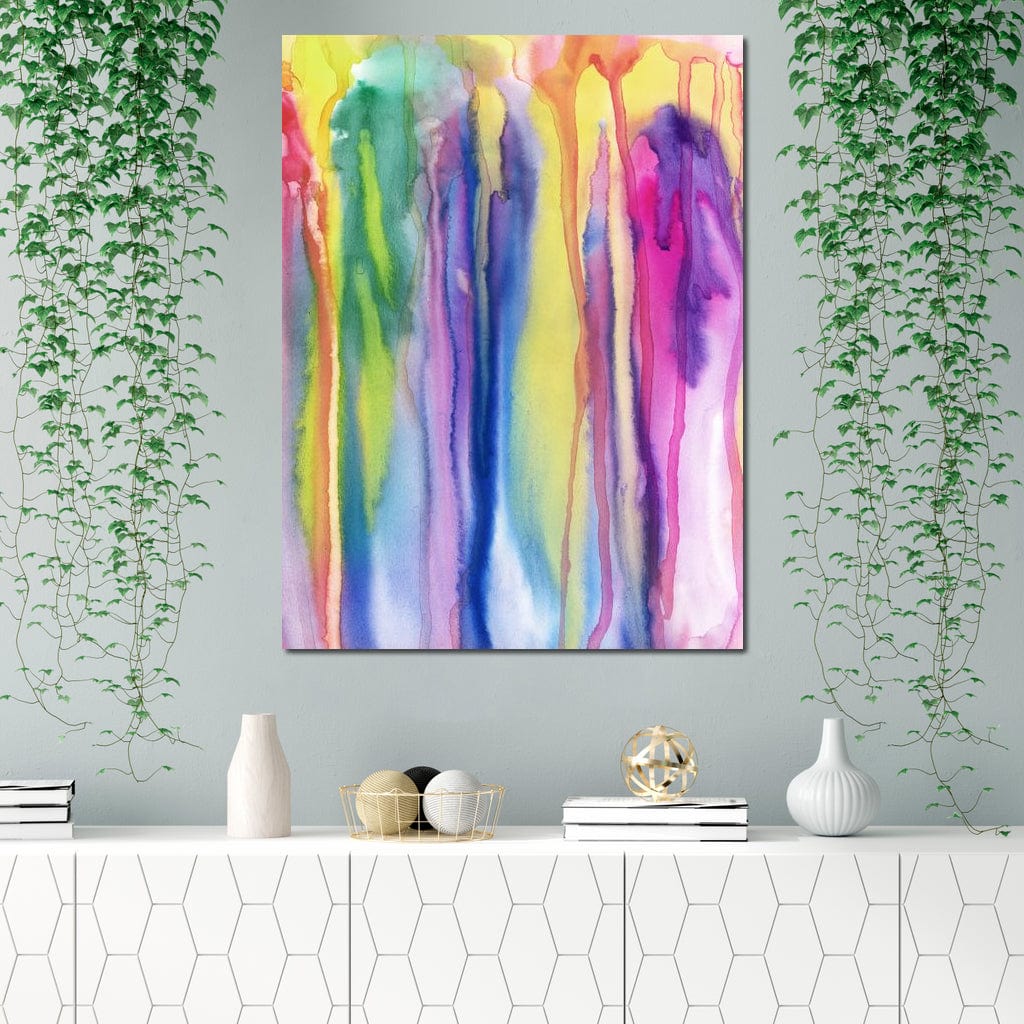 Watercolor Drip Canvas Wall Art