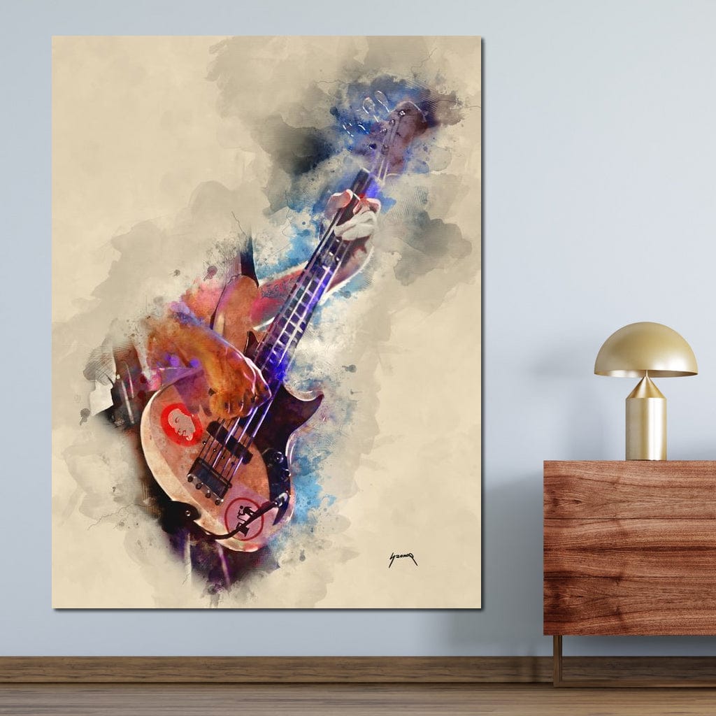 Flea's Bass Guitar Canvas Wall Art