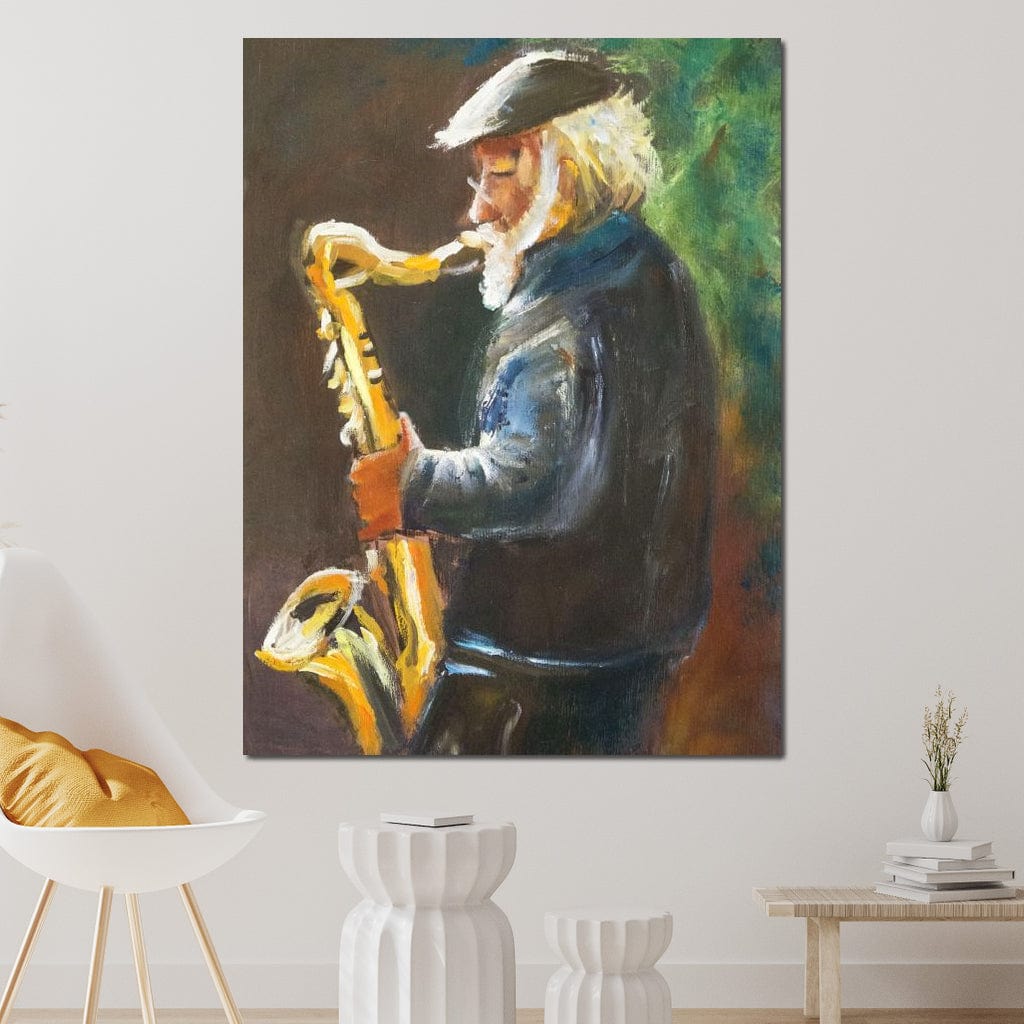 Saxophone Maestro Canvas Wall Art