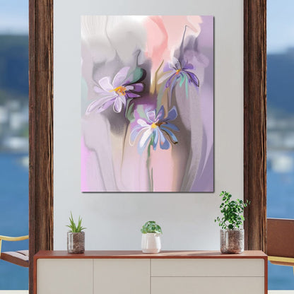 Purple Daisies Canvas Wall Art
