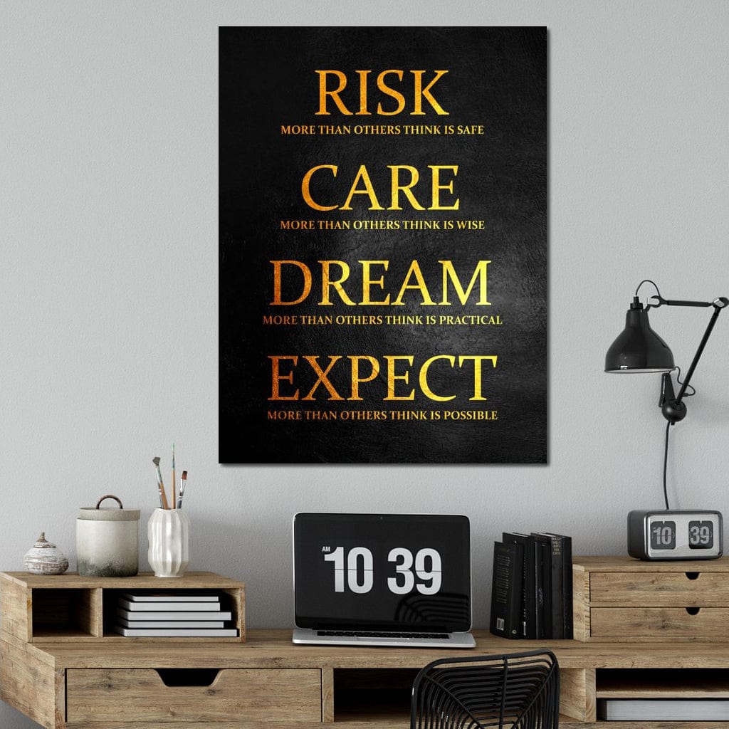 Risk More Canvas Wall Art