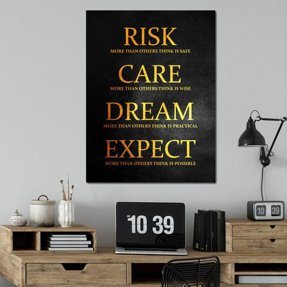 Risk More Canvas Wall Art