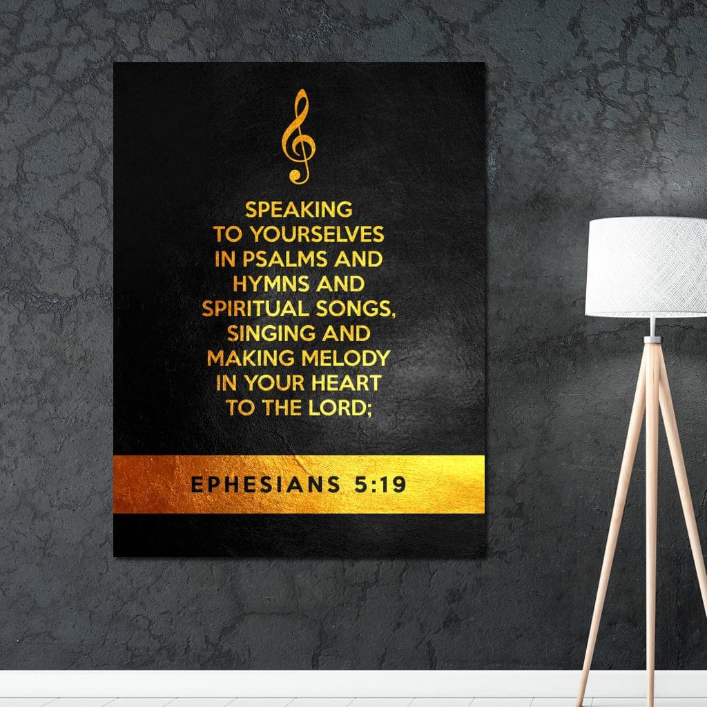 Ephesians 5:19 Canvas Wall Art